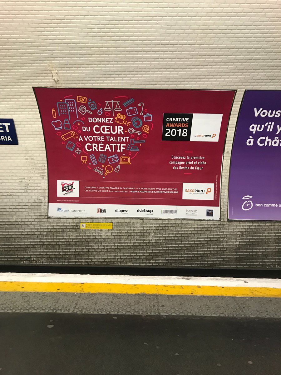 MllePitch's tweet photo. #Dernière campagne agence Mlle Pitch dans le métro en ce moment pour les CREATIVE AWARDS BY SAXOPRINT https://t.co/lPN70ButlT
