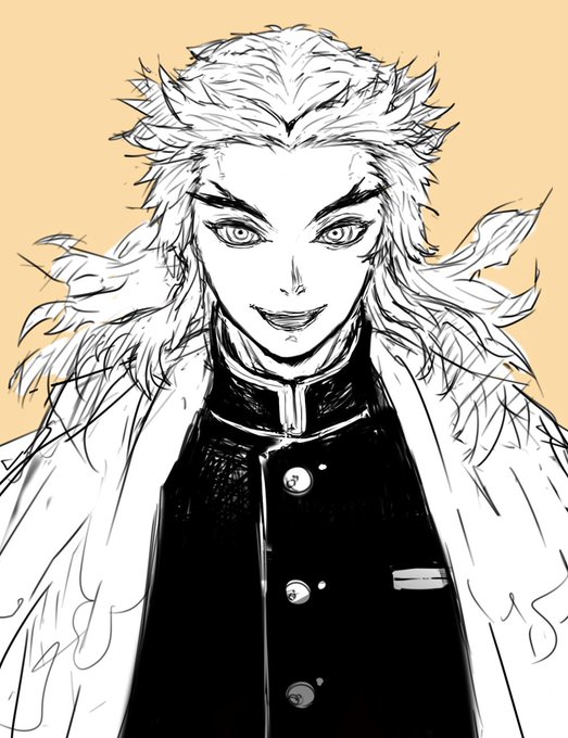 ズラたんさんがTwitterに投稿した煉獄杏寿郎(鬼滅の刃)のイラスト。