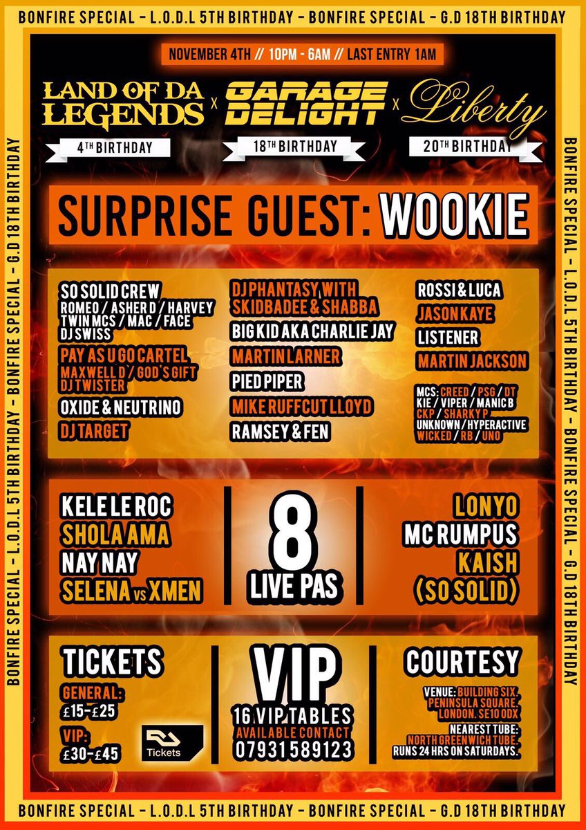 Date For Your Diary Nov 4th <a href="/buildingSix/">Building Six</a> 02 Complex

Well done to the 1200+ whos got tickets
£20 On Sale 
Tickets: bit.ly/LODL-GD-LIBERTY