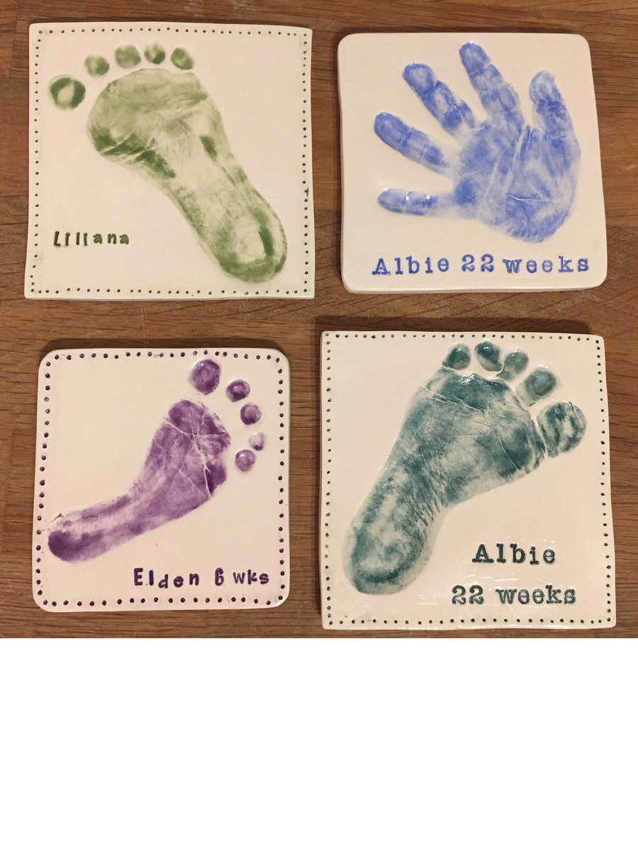 Jen_Gerrard's tweet photo. Elden & I had an amazing time with Jo @PoppyCeramics recently, capturing 6 wk old imprints in paint/clay-thoroughly recommend #maternityfun https://t.co/PMxz53K2dN