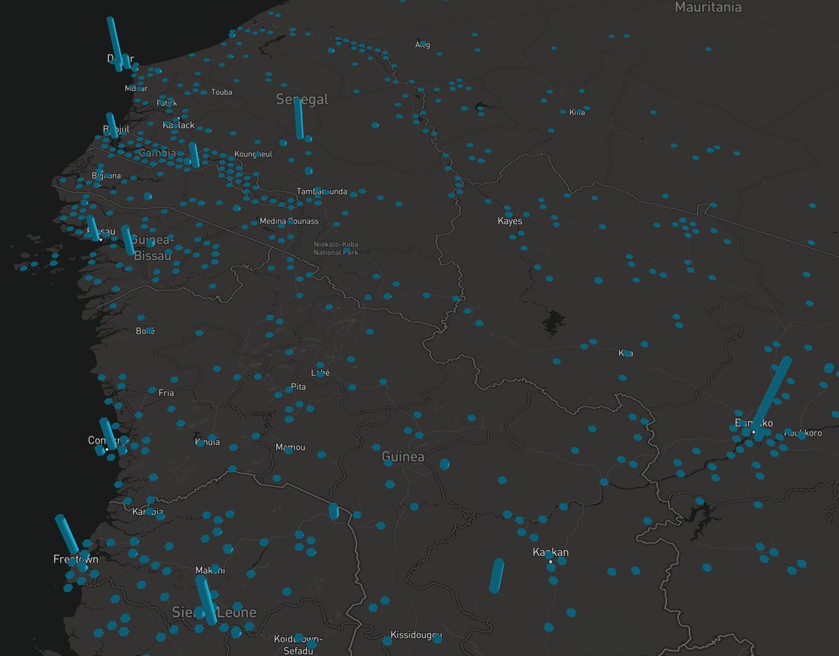 vwestende's tweet photo. Had some fun with IATI locations and deck.gl yesterday, lots of cool visualisations in that library. https://t.co/fZk9gxebtO