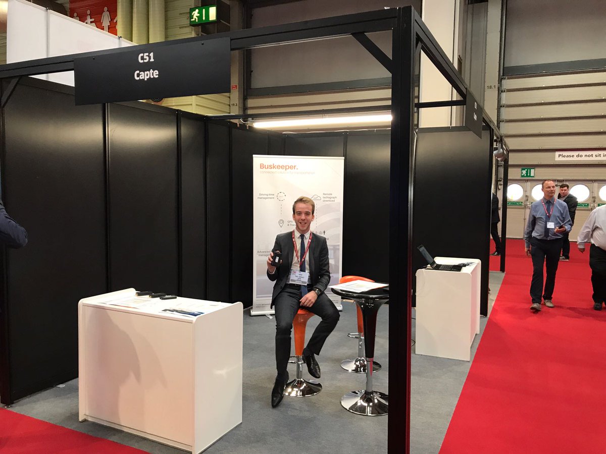 CapteIOT's tweet photo. We are @coachandbusuk stand C51 in Birmingham with the new #BusKeeper product!! @InnovMakers @maudpretot #coach&amp;bus #iot #telematics https://t.co/o6UNTDo89M