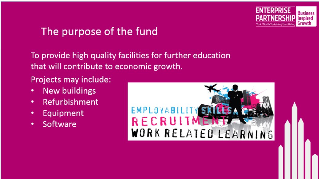 YNYCombined's tweet image. #GrowingSkills next up Pete Johnson on some of our #Skills #Capitalfudning and investments.