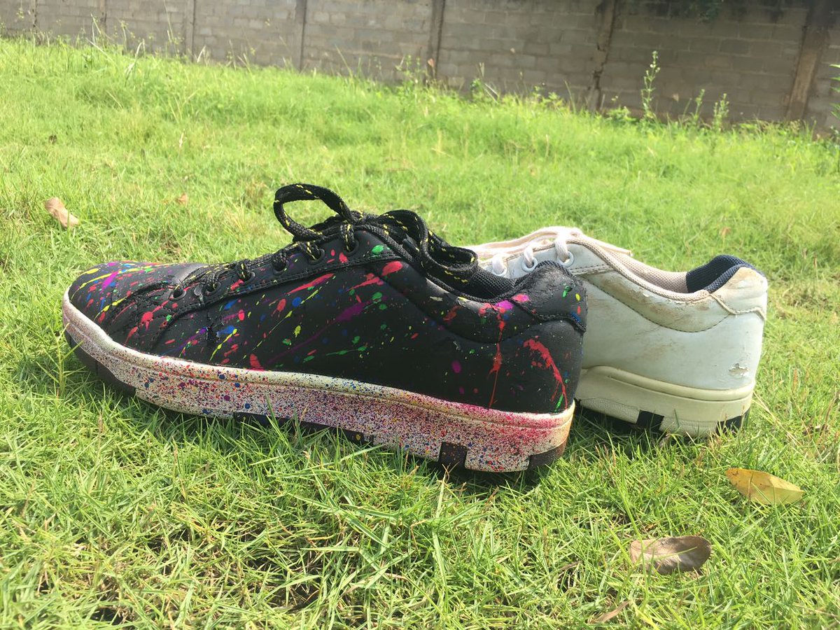 JBC_GH's tweet photo. Before & After pairs. Some paint splashing nobe bad at all... #IssaSplashingDistin #TheJBCEffect #WalkDifferent https://t.co/WPvYHcRHXN