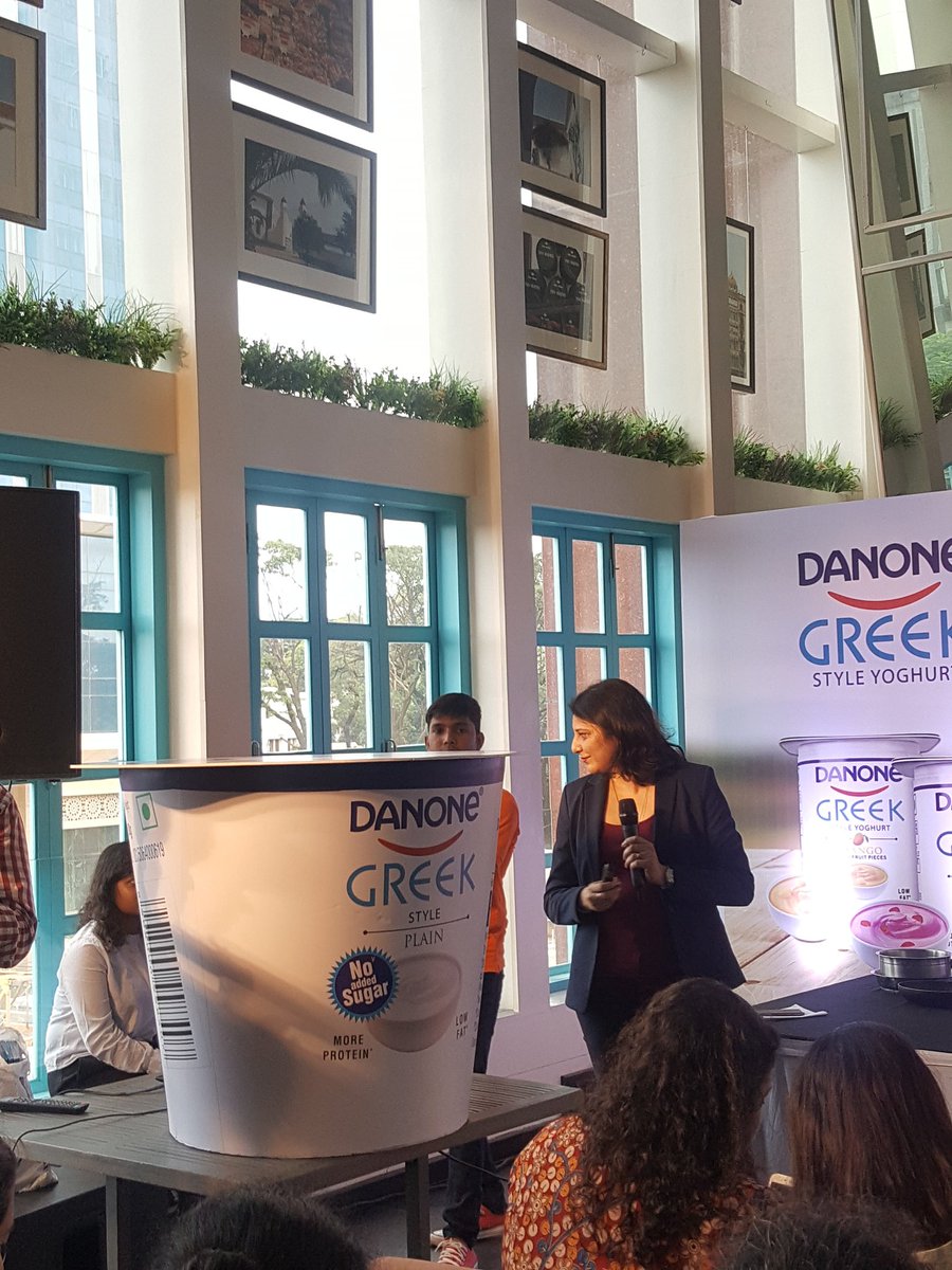 grubmodebyku's tweet photo. Launch of the new greek yogurt by @DanoneIndia which has no added sugar, more protein !❤ #danoneyogurt https://t.co/TBvtdtGxcG