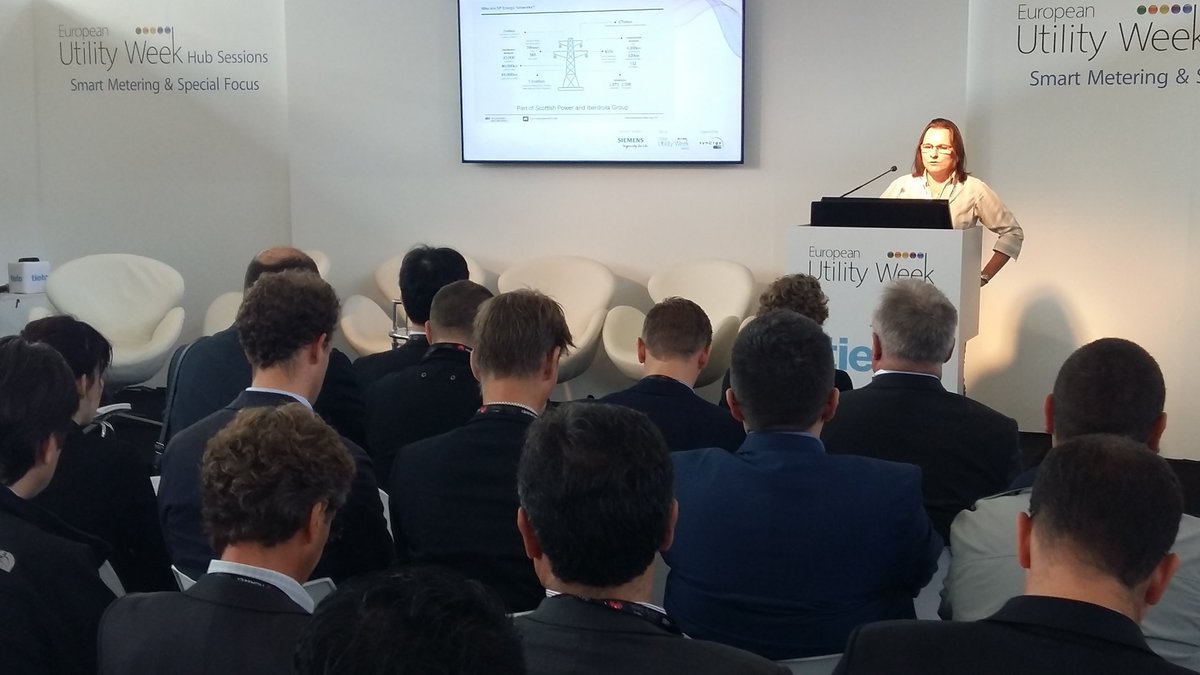 Robert_Sarcevic's tweet photo. Crowded #audience in #hub #session on #Smart #metering:
Fiona Fulton of @SPEnergyNetwork supported by @utilityneil of @OmnetricGroup, #EUW17 https://t.co/bQwbWJeOx0