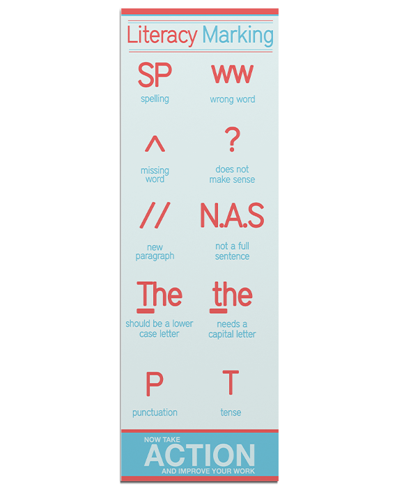 doodle_ed's tweet image. A lovely literacy marking codes poster :) bit.ly/2xg5uv6