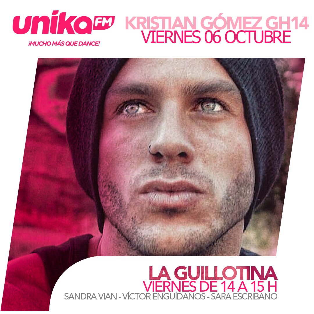 UnikaFM_Radio's tweet photo. Este Viernes tenemos como invitado a @Kristian17gh14 en @LaGuillotinaFM Envía tus preguntas para él al 639 51 91 87 (AUDIOWHATSAPP) https://t.co/bT50MNvz9w