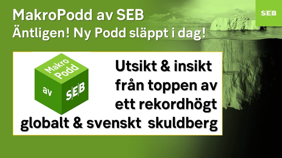 BergqvistRobert's tweet photo. 🇸🇪Purfärsk ny MakroPodd av SEB. "Rekordskulder globalt. Vem tusan har lånat ut alla pengar och är det ett problem?" https://t.co/HwlvrYoS1v https://t.co/hjgPkFXAO9