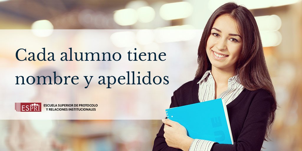 EspriProtocolo's tweet photo. En @EspriProtocolo no matriculamos alumnos ni números, tratamos con personas, con nombre y apellidos que crecen con #ESPRIProtocolo https://t.co/mxKU4fCy5S
