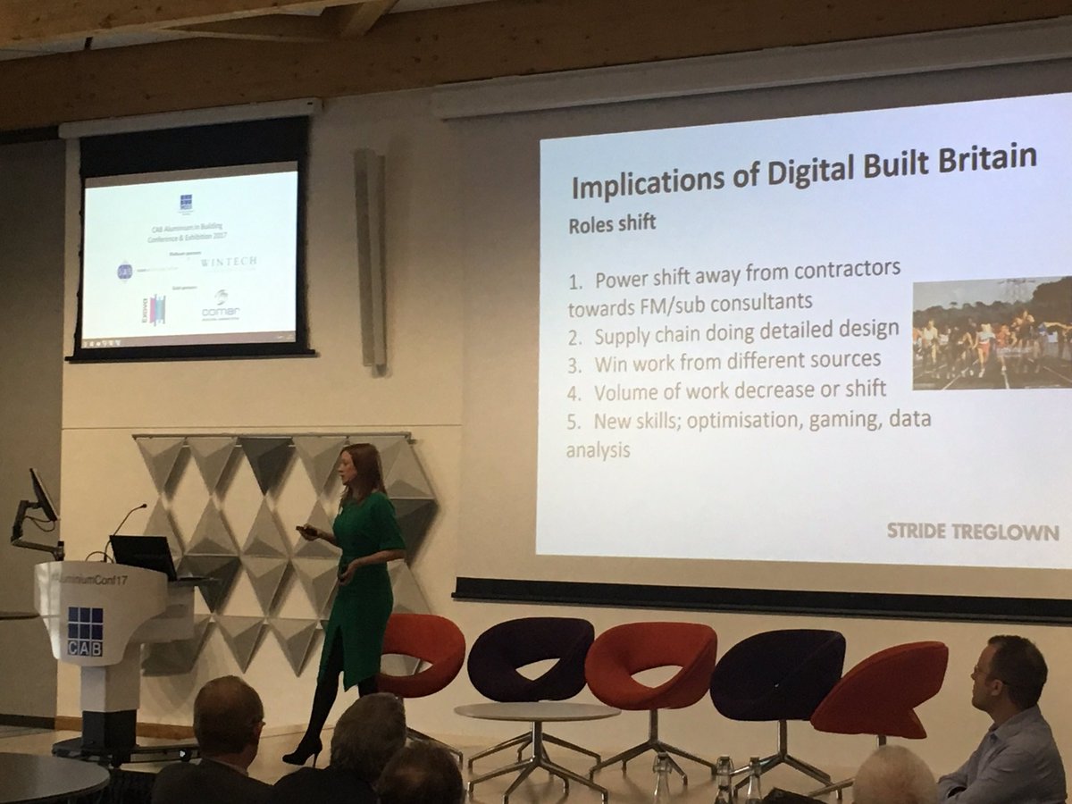 CABaluminium's tweet photo. .@ElizabethKavan6 considering the implications of digital built Britain @C_A_B1 @C_A_B_Technical #AluminiumConf17 https://t.co/O0uYLaDgm9