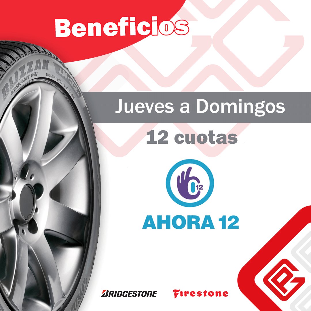 Aprovechá !! .. todos los jueves, viernes, sábados y domingo el plan #Ahora12 para tu compra de #neumaticos Más  👉 grupoprialis.com.ar/promociones
