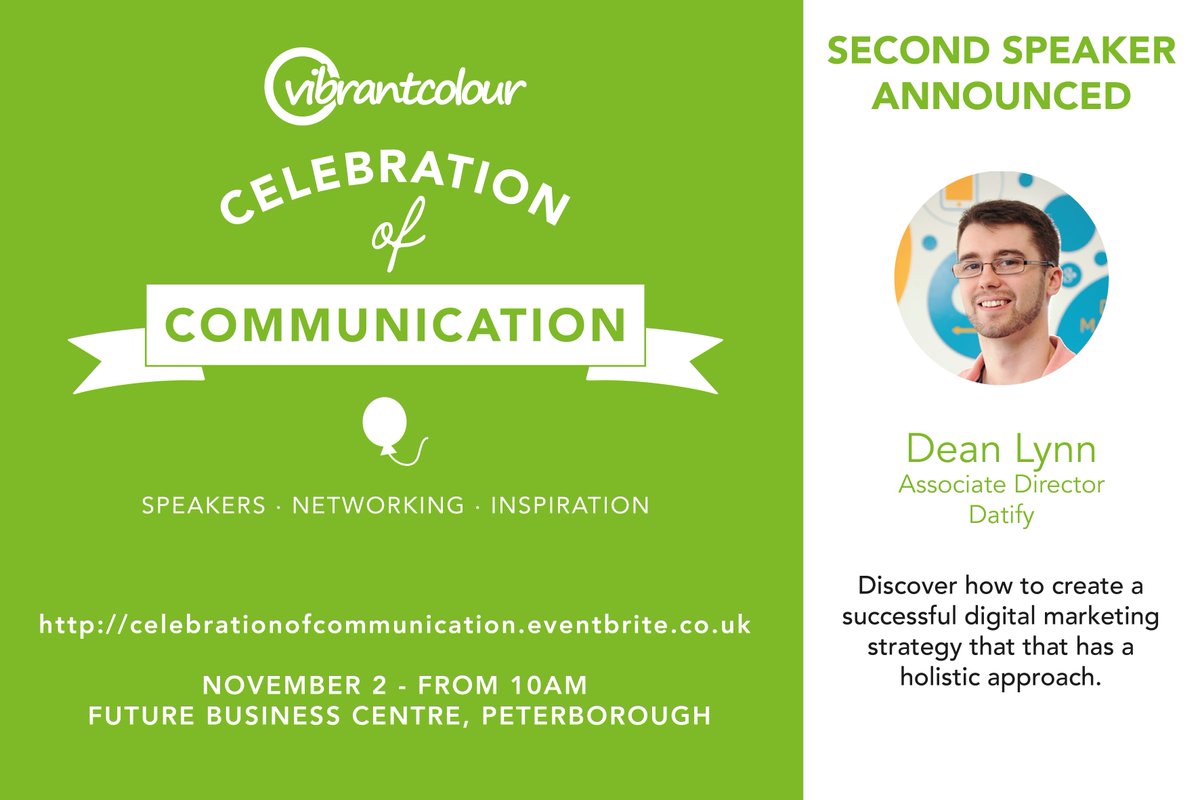 chrsmi's tweet photo. Pleased to announce @Datifyuk's @deanlynn as the second #CelebComm speaker - you can register now at: https://t.co/wusHJkF9P9 https://t.co/QaqQs7PAE8