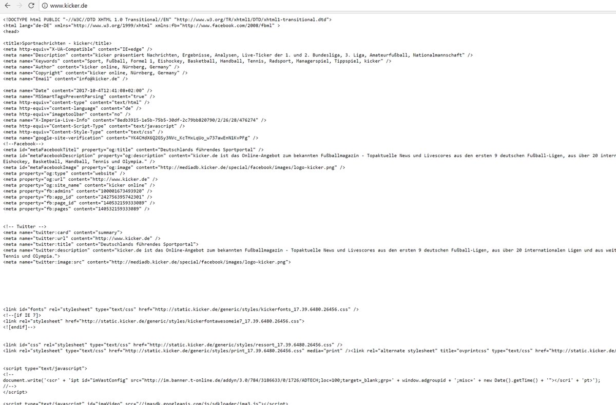 LangweileDich's tweet image. Was ist denn bei euch los, @kicker? #Quellcode im #Frontend