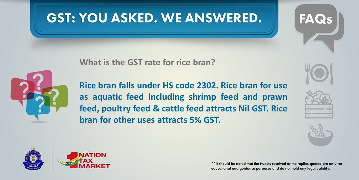 cbic_india's tweet photo. #GST FAQ series on GST Rates. Please share, like and RT.

#GST FAQ on GST Rate#1 https://t.co/xl0gDsOTKg