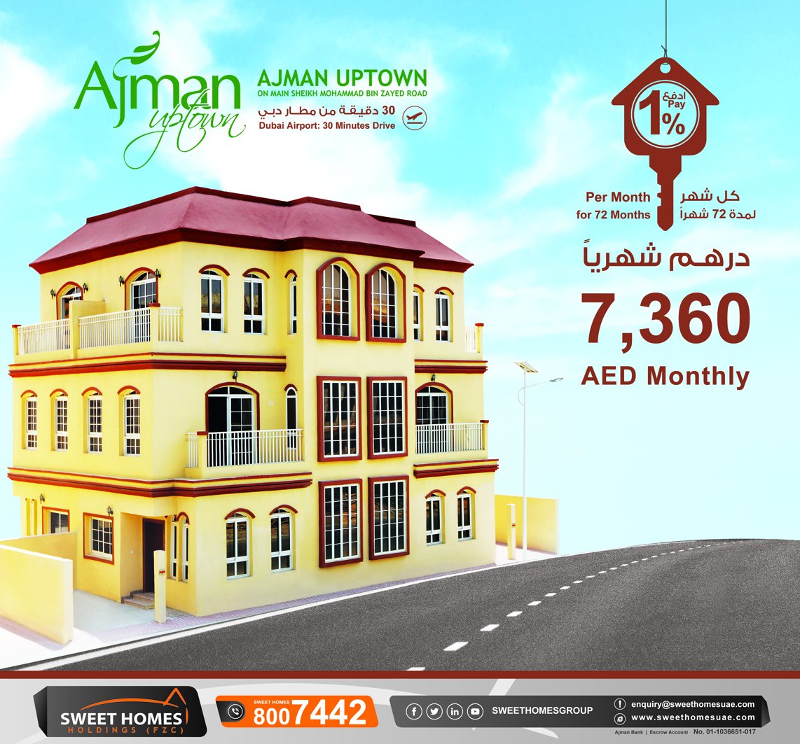 SweetHomesGroup's tweet photo. 2 BR villa/townhouse with AED 7,360 monthly.
No Agency commission
Freehold property
Call @ 800-7442
https://t.co/SWqDoctOvU https://t.co/x9ZcG06G0Q