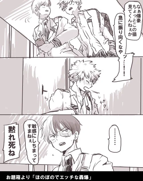 お題箱より「ほのぼのでエッチな轟爆」です。全然エッチじゃなくてもうしわけないです。いじくられすぎておっぱいが必要以上に感じるばくごうくん 