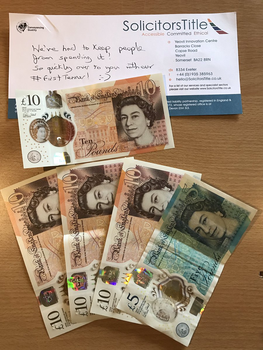 SchoolinaBag1's tweet image. Look at all these #FirstTenner notes-&amp;amp; yes there's a #FirstFiver too that was late to the party!Thanks to @SolicitorsTitle &amp;amp; others 😁💷🎒👍🏼