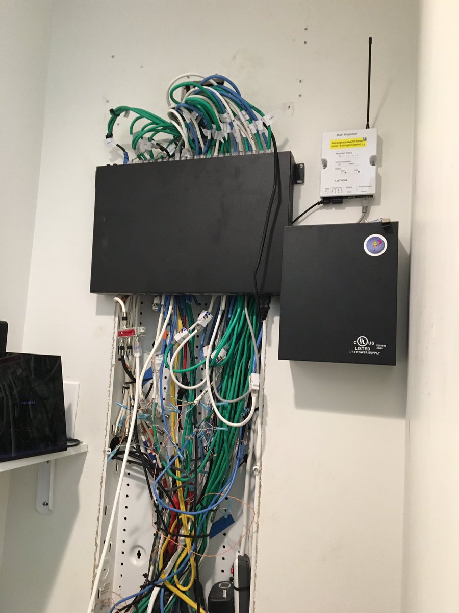 CablingAustin's tweet photo. #homenetworkinstallation Austin Cabling Systems has inherited this network redesign. 3 days I will show the updated closet. #cat6cabling https://t.co/O0S92r5XSx