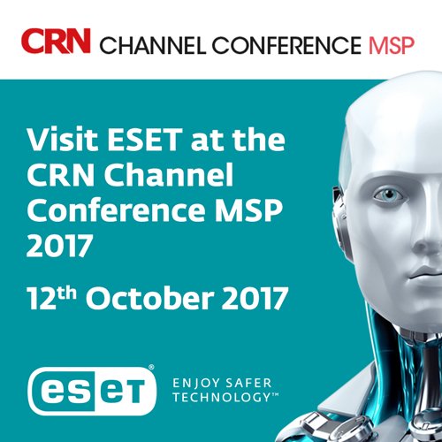 ESETUK's tweet photo. Interested in our #MSP program? Talk to our team at the @CRN_UK #ChannelConference and find out more https://t.co/vf62SBgTGo https://t.co/bIkgHfrppy