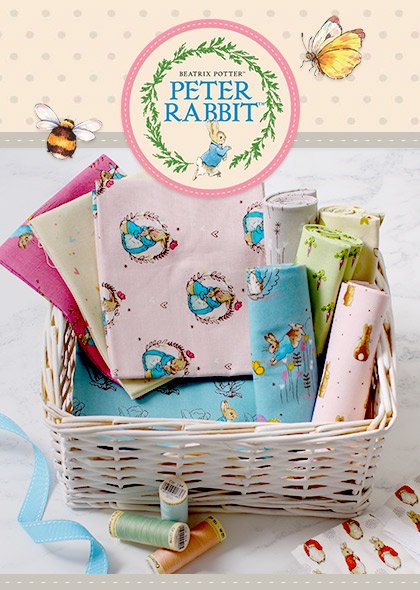 Hobbycraft's tweet photo. Bring the world of #BeatrixPotter to life with our new range of #PeterRabbit fat quarters - shop the range: https://t.co/pDpoTLrKju https://t.co/rLzB2nbvG6