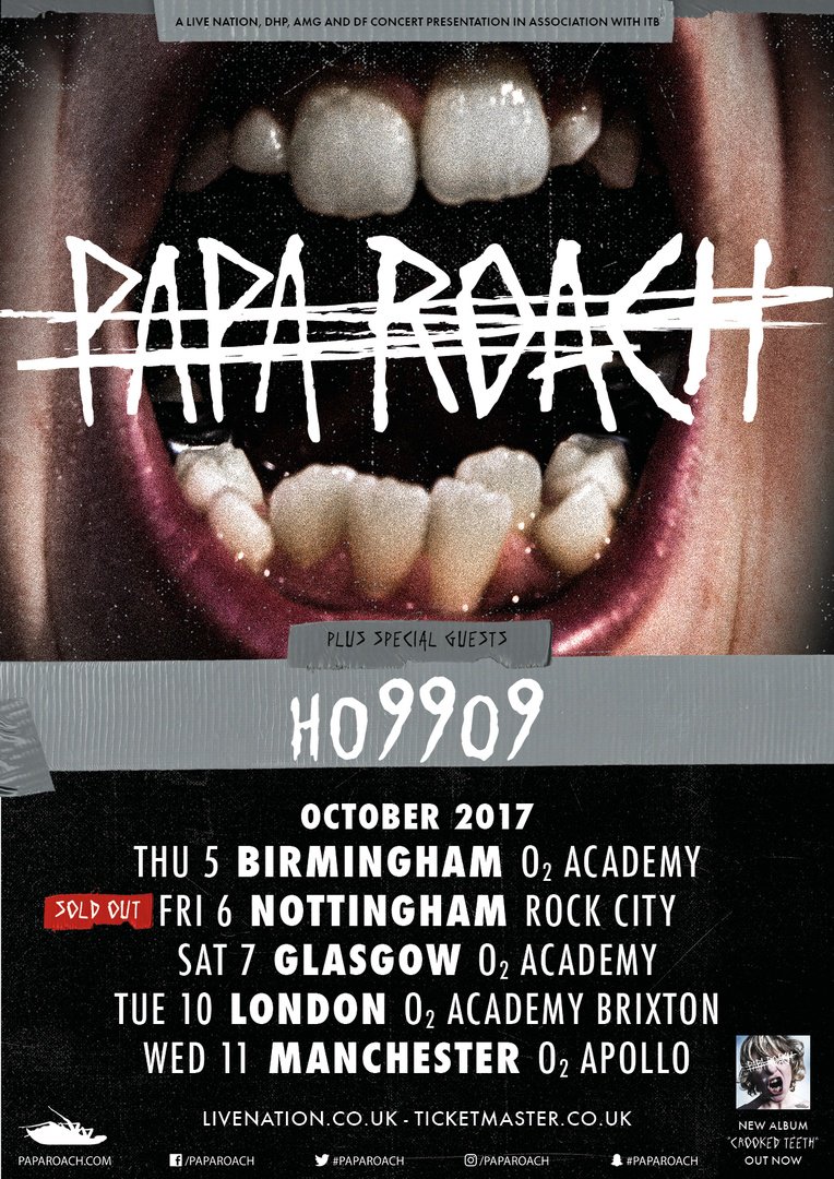 paparoach's tweet photo. UK you don't want to miss these shows!
@Ho99o9 is going to kick the door down each night. 
Get tix &amp; VIP at https://t.co/XZaIK7j1Am https://t.co/b293czPrB4