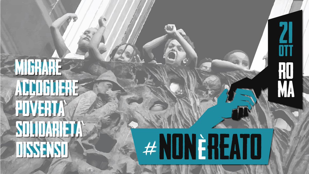 MaipiuCIE's tweet photo. Migrare, accogliere, solidarizzare e manifestare #nonèreato! Il #21o tutt* a Roma per la manifestazione nazionale: https://t.co/YH0X8pQ9gN https://t.co/mWarcPLwrf