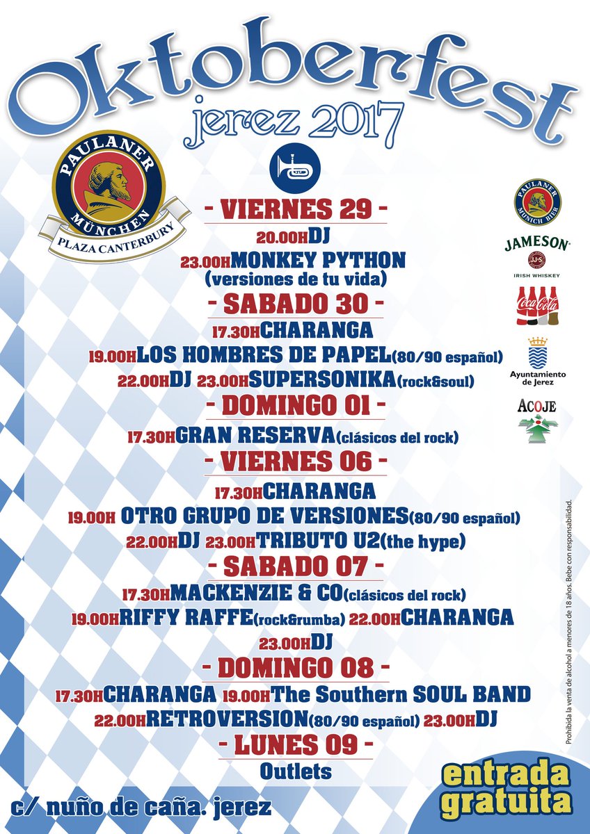 Jerez_Life's tweet photo. 📍🍺 Disfruta hasta el 9 de Oct. Del Oktoberfest en @PlazaCanterbury "V Feria de la Cerveza Jerez" @jerezciudad @PrensaAytoJerez #JerezLife https://t.co/6Pb8XoYt3e