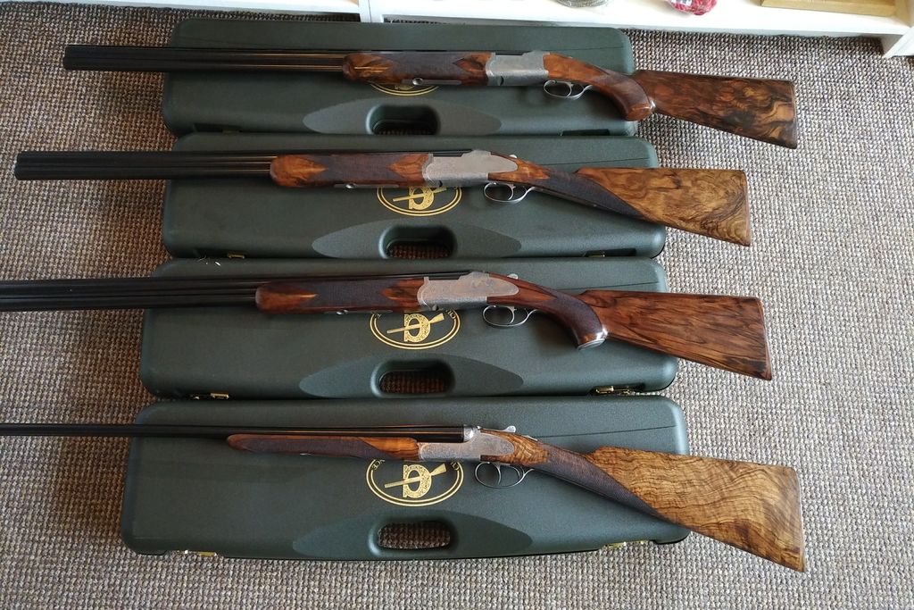 The latest batch of <a href="/ChapuisUK/">Chapuis Armes UK</a> bespoke guns all made to order based on each clients measurements. View on our blog buff.ly/2xYlyVV