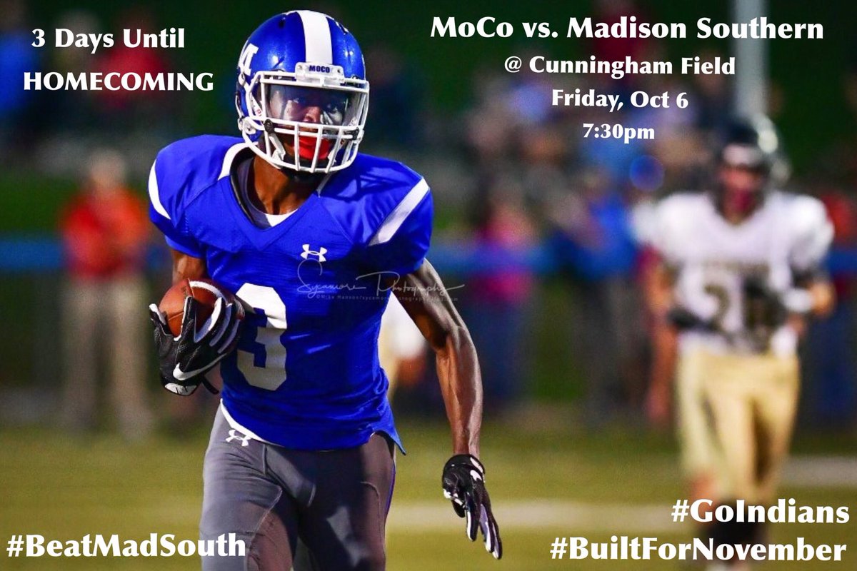 MontgomeryFTBL's tweet photo. 3 Days until Homecoming! #BeatMadSouth https://t.co/VAKSyfyAAP