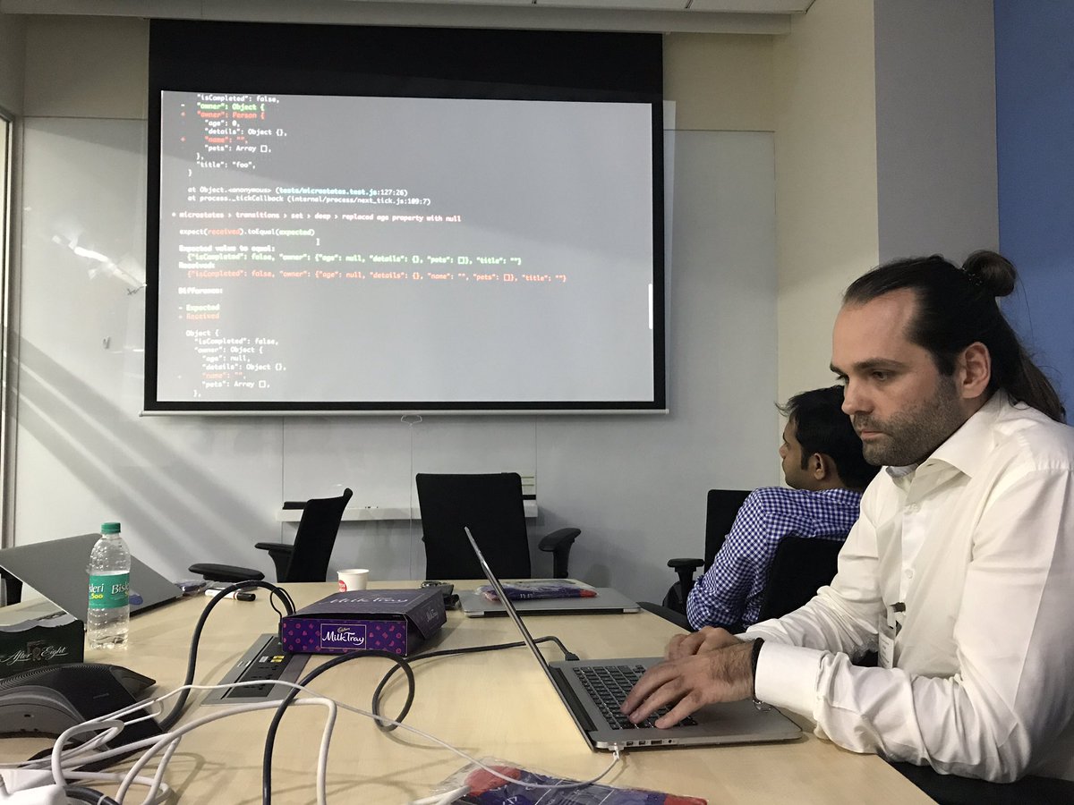 ladyleet's tweet image. Ooooh baby. Microstates.js with @tarasm. Replacing the need for #redux and solving all your #immutablejs problems. #microstatesjs