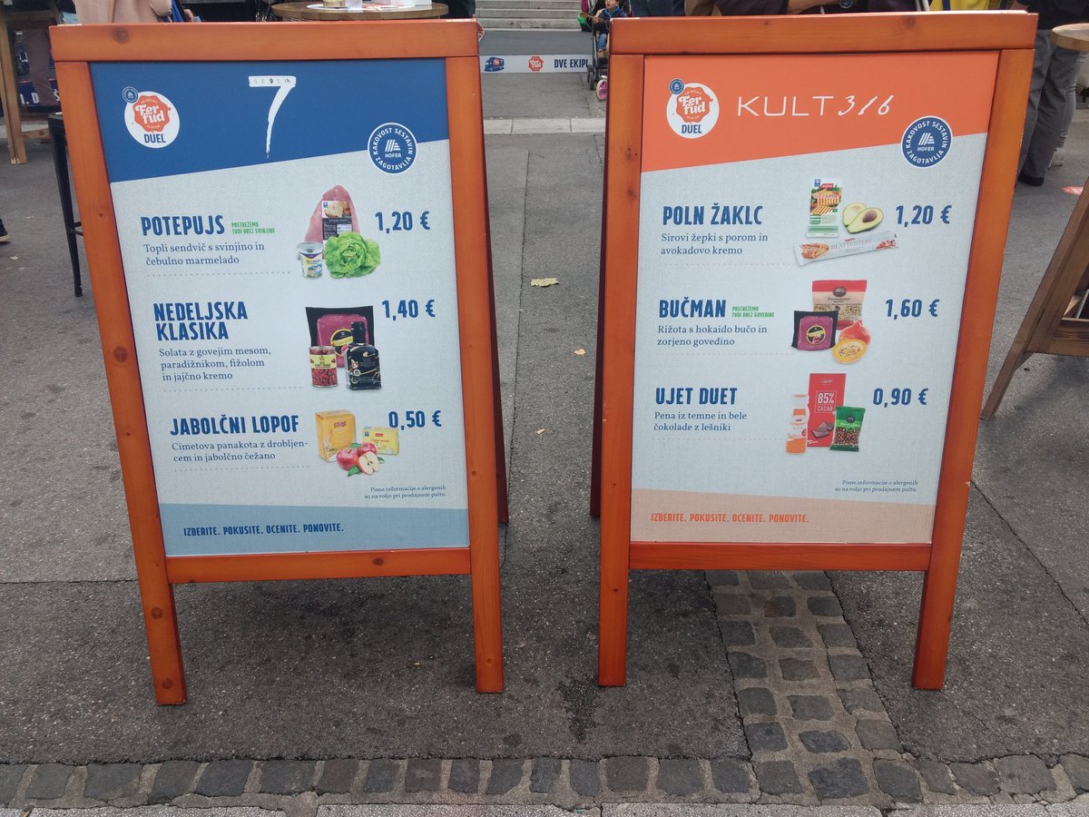 uporabnastran's tweet photo. Tole je bilo danes na menuju pri @FerFud, saj sta obe ekipi (7 in Kult316) že vse razprodali. #FerFud #Ljubljana #Maribor https://t.co/5nMDp0ztEO