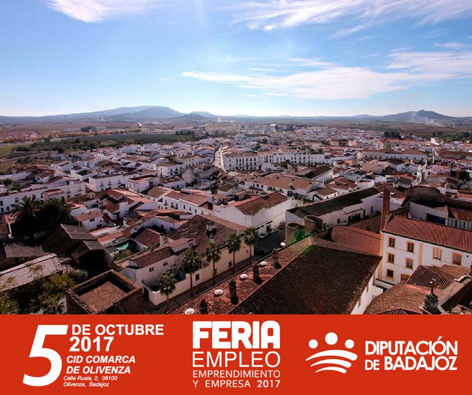 Última jornada para inscribirse y participar mañana en la Feria de Empleo, Emprendimiento y Empresa 2017 #Olivenza  feriasempleobadajoz.es