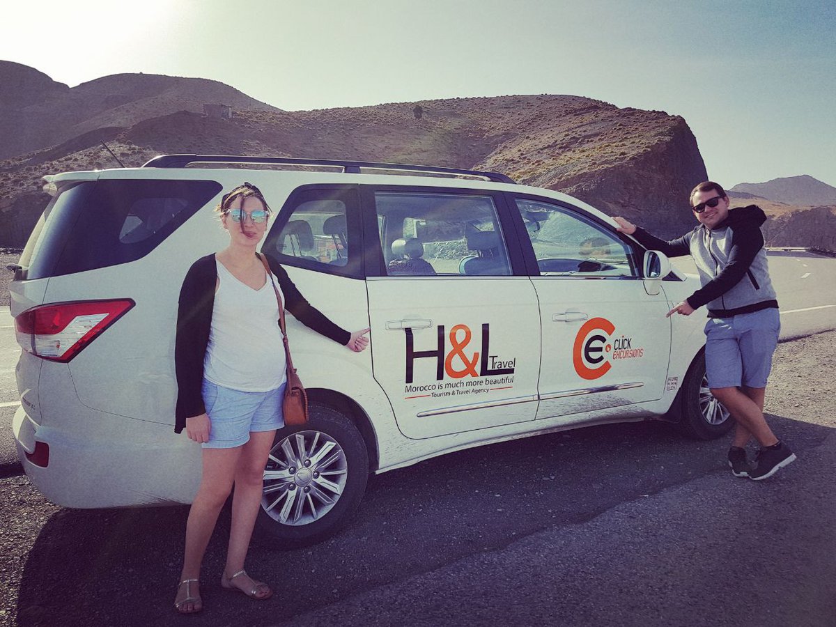 ClickExcursion's tweet photo. In #Ouarzazate, the door of the desert a couple had the best day with our driver Oussama 
#Tichka #Kasbah
#ClickExcursions 
#HandLTravel https://t.co/DwhW7oqb0l