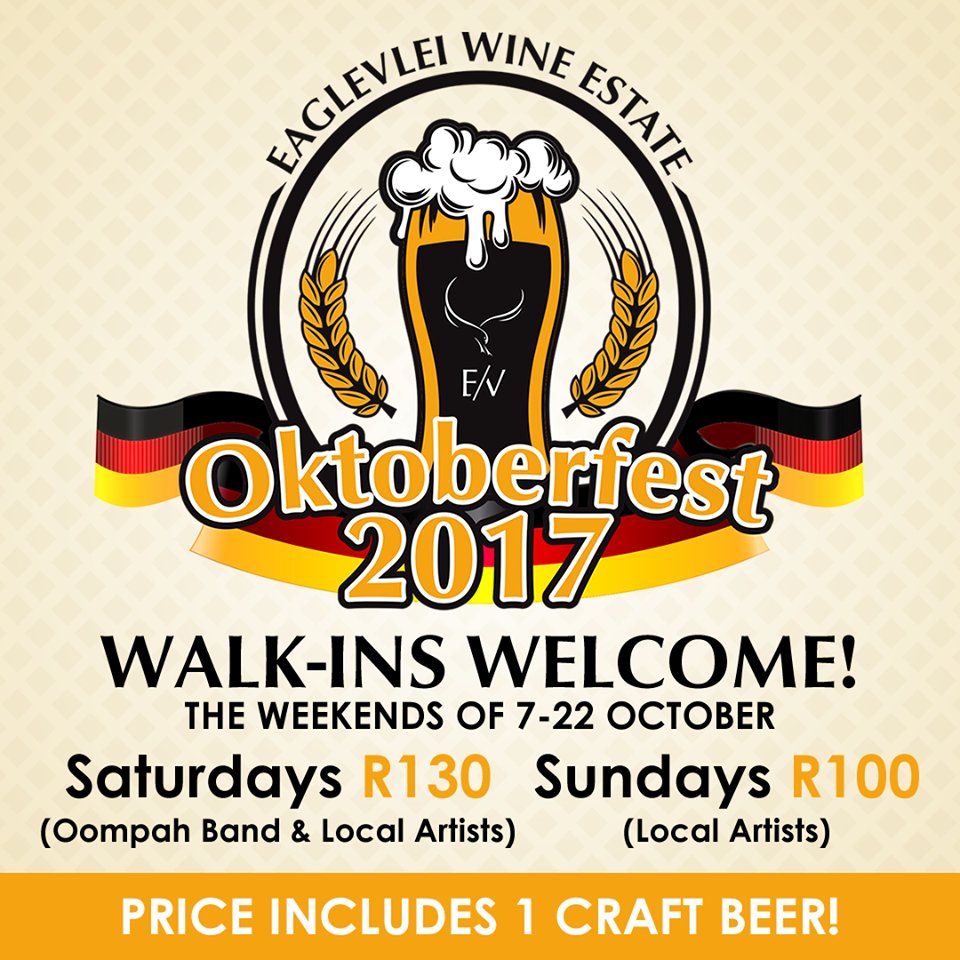 Heads up Cape Town. <a href="/eaglevlei/">Eaglevlei</a> have got it all going, join our team as we kick up the Oktober Fest season a notch or 3 in style 🍻🎵😃