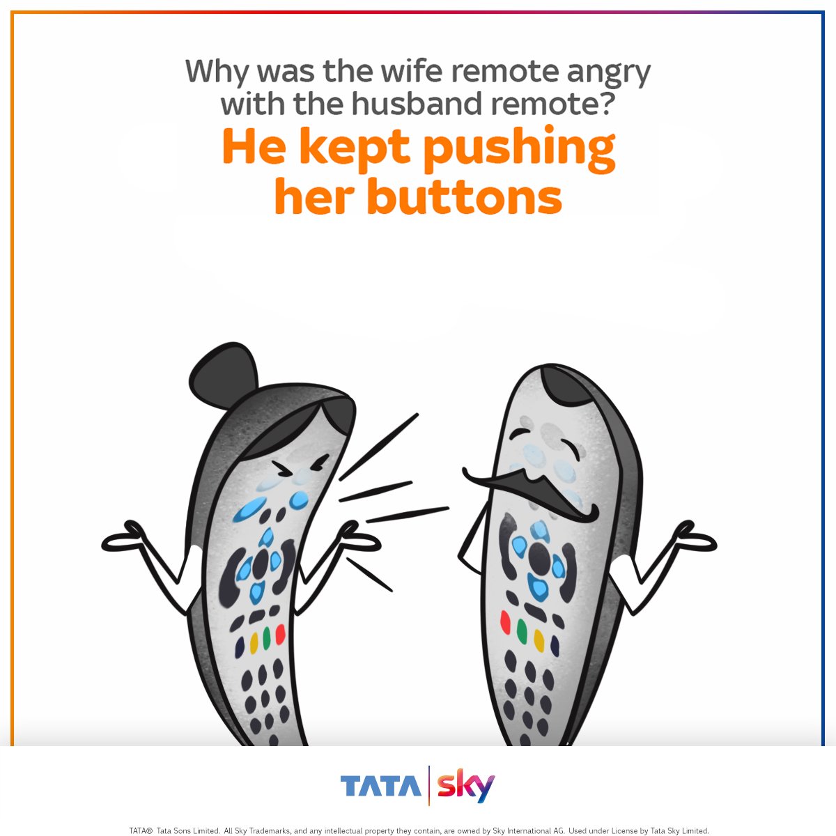 TataPlayin's tweet photo. When people are away, the remotes will play. 
We hope you like our remote sense of humor with these puns. #RemoteSeries https://t.co/w8h1EvqrSA