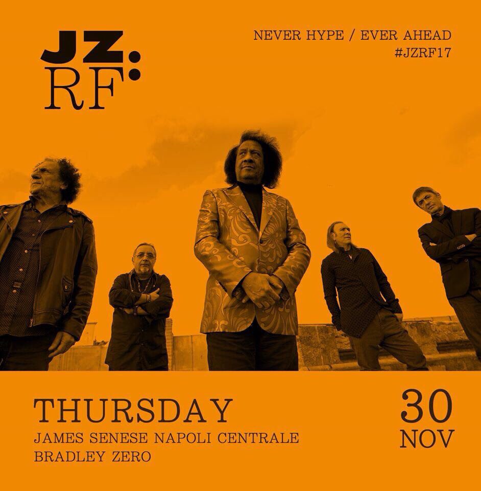 Jazzrefound's tweet photo. 30/12 #jamessenesenapolicentrale e @bradleyzero a #jazzrefound !
Biglietti su https://t.co/RhkjBN0BjR
#jzrf10 #neverhype #everahead https://t.co/BoqsbaJLk6