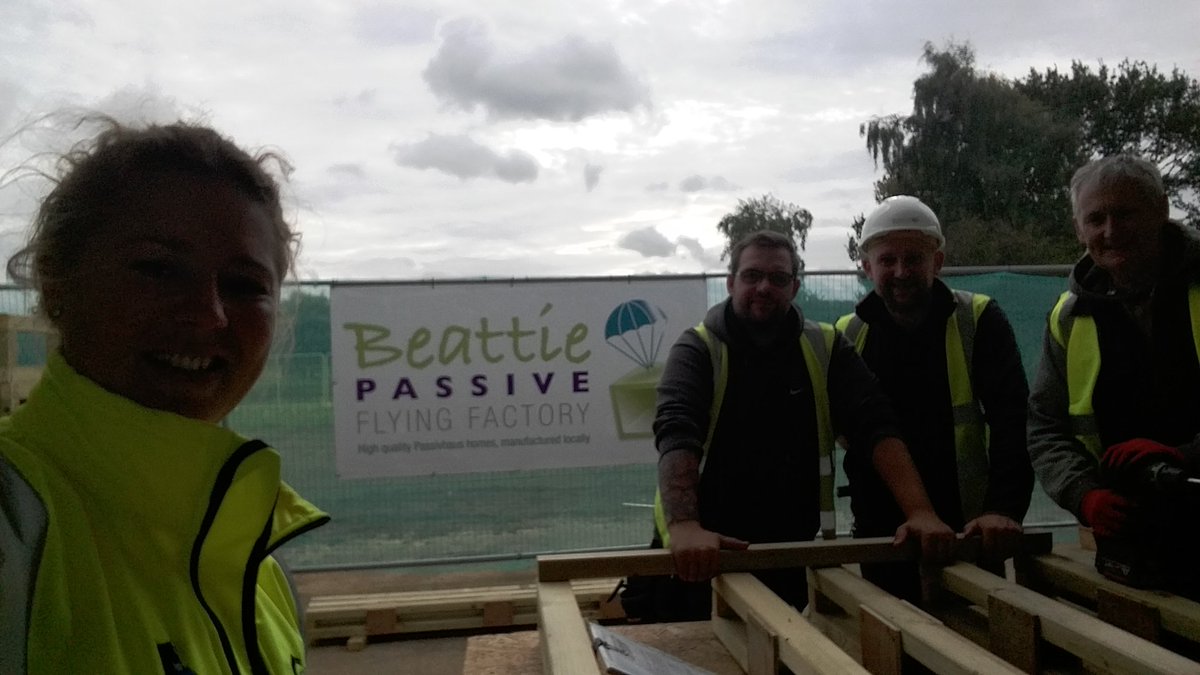 ClarissaYouden's tweet photo. Quick visit to @gravenhillbuild -found these chaps beavering away @BuildingBeattie Great #flyingfactory Trust our #HRV is being installed ;) https://t.co/2l0KSjoIfD