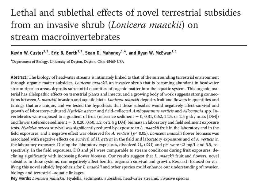 mcewanlab's tweet photo. New lab publication- great to have 2 @univofdayton undergrad coauthors-  Sean Mahoney &amp; @borthday_boy 
https://t.co/iG66XLiNjA https://t.co/5xiyVMgMnc