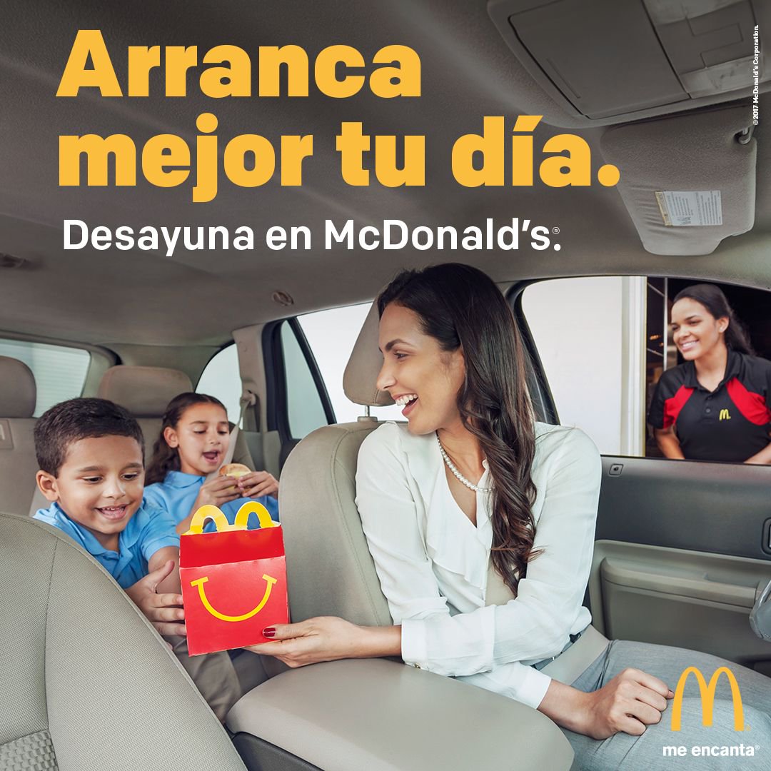 McDonalds_RD's tweet photo. Sabemos que tus mañanas son ajetreadas y siempre andas rápido. ¡Pasa por nuestros #AutoMacs por tu desayuno! #ArrancaMejorTuDia #MeEncanta https://t.co/udC3oEaaFh