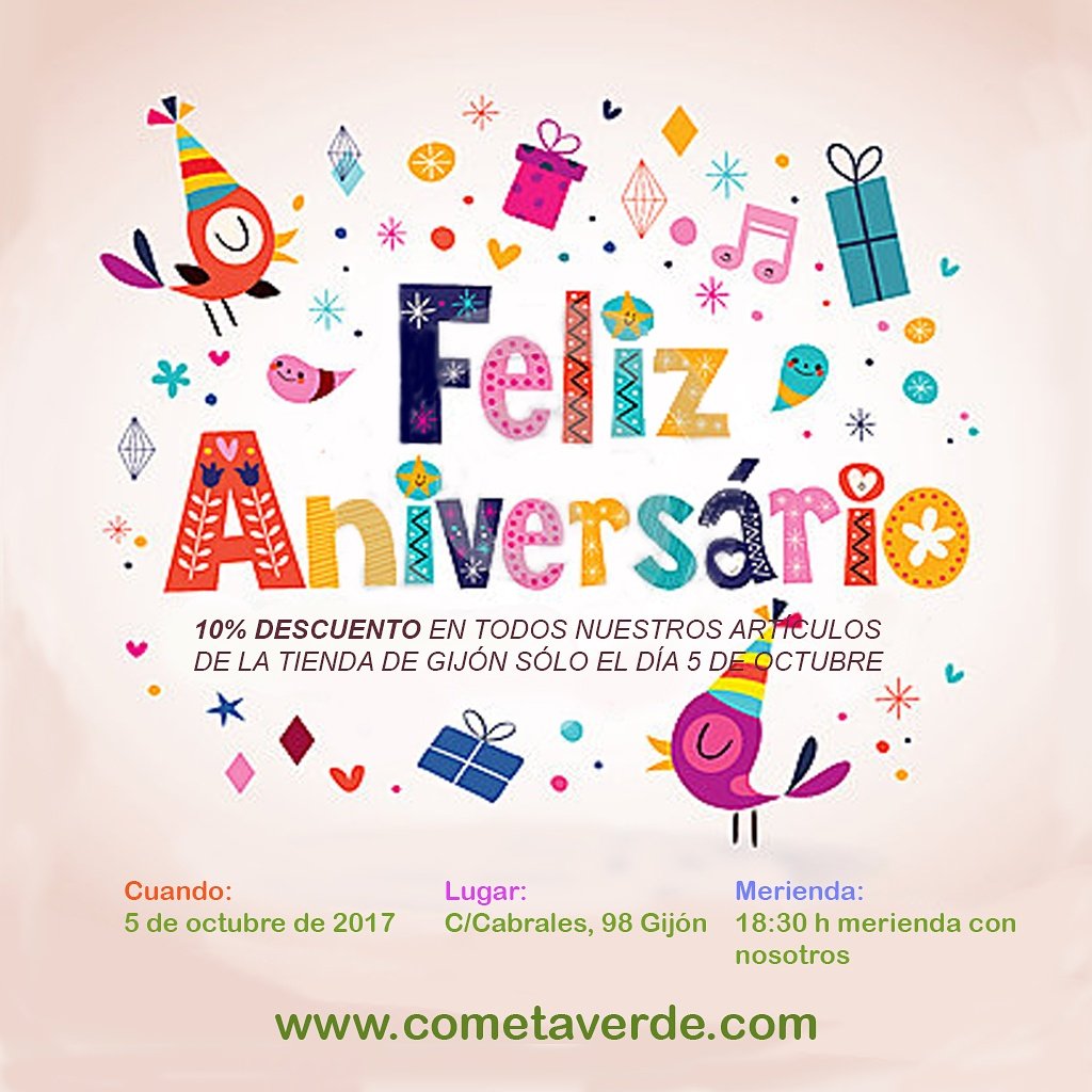 Cometa_Verde's tweet photo. #CumpleanosFeliz, cumpleaños...🎂🎉🎊 Mañana celebramos 1 año #gijon #Gijon #Descuentos , #merienda...😃😃😃 https://t.co/WqPkAOAgd0