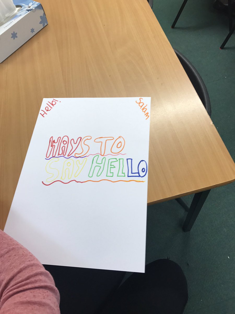 BCPS_4M's tweet photo. We are loving languages club today learning how to say "hello"👋🏻 We even started by greeting each other in our home languages.🌎 @BCPSDeputy https://t.co/wD2rRhD9rX