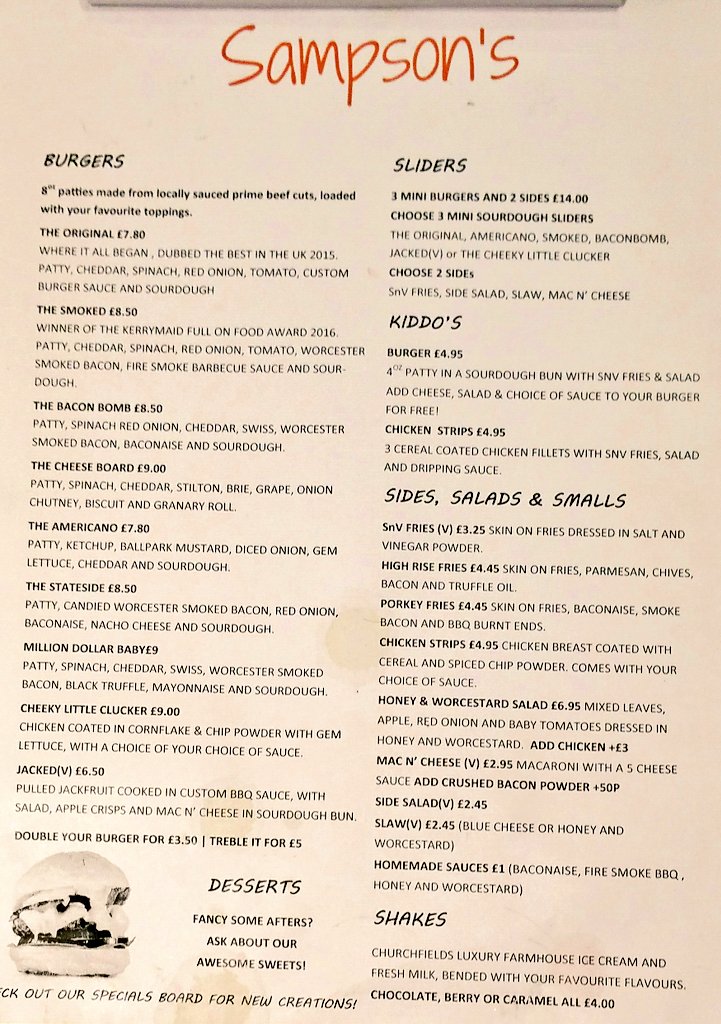 jamesbell_worc's tweet photo. Students, who likes burgers?! 😁 Find @sampsons_carl on Friar Str. #Worcester for a SPECIAL 20% OFFER this week only! 🍔😉 #WorcestershireHour https://t.co/LUomju8FBa