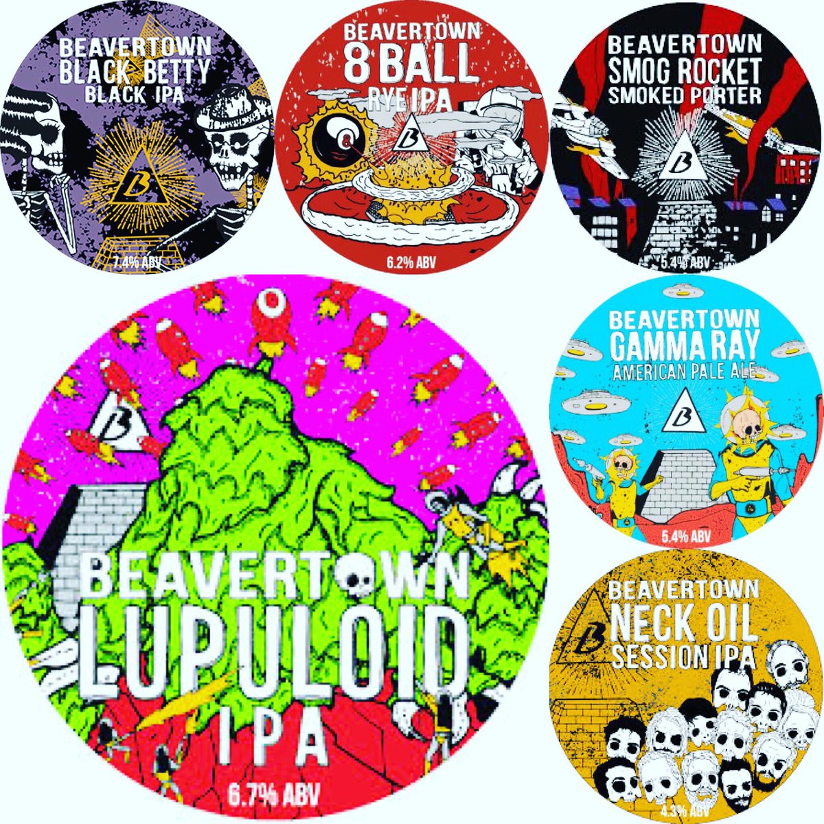 Rakebar's tweet photo. First 6 beers for tonight's #TapTakeover #corebeers @BeavertownBeer https://t.co/bWLRj7iXYC