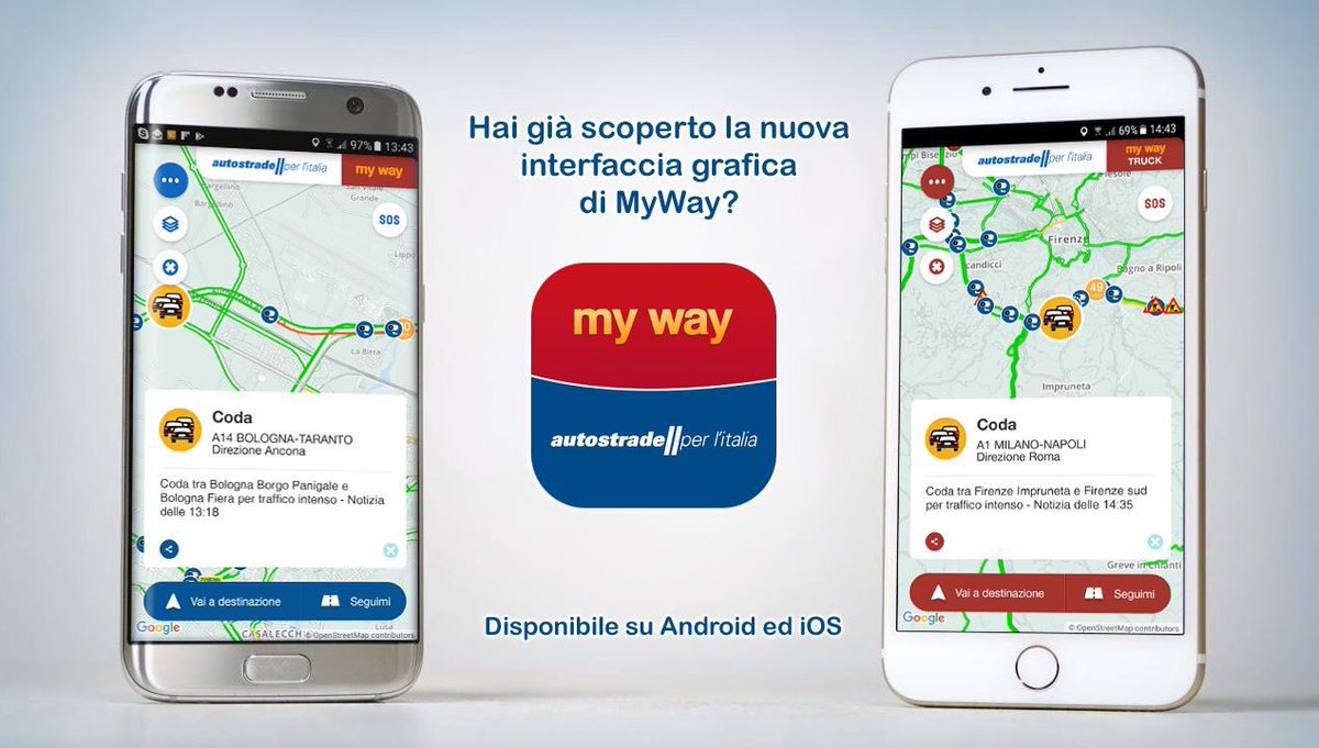 Infoblu_Roma's tweet photo. Scarica #MyWayApp e #MyWayTruck!
Le applicazioni per la mobilità ed i servizi disponibili sulla rete Autostrade... https://t.co/lvD79Y9qbq https://t.co/wWmfqFKWco