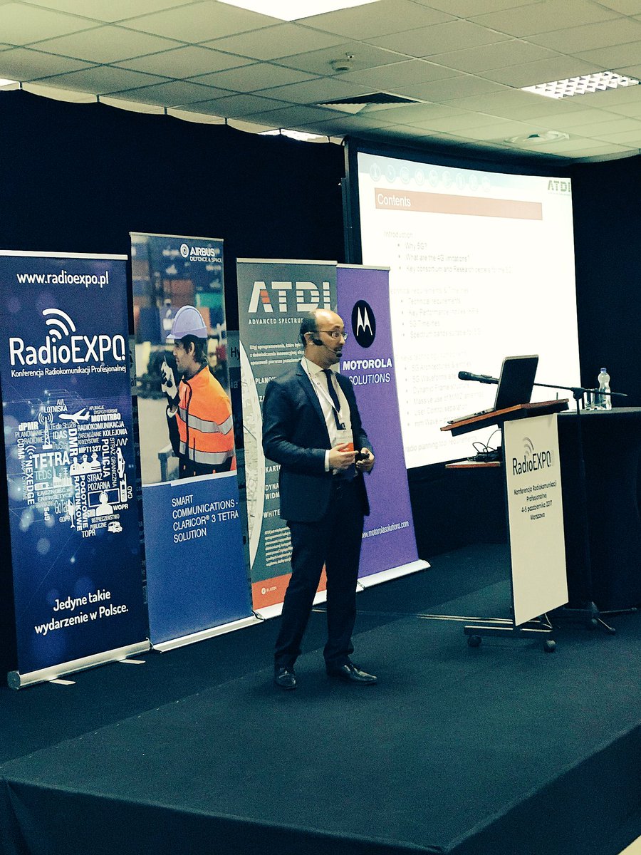 ATDI's tweet photo. Sami Nedhif #ATDI about #5G standard at #RadioExpo in Warsaw https://t.co/uESoxkuGoV https://t.co/jYteWQYOwm