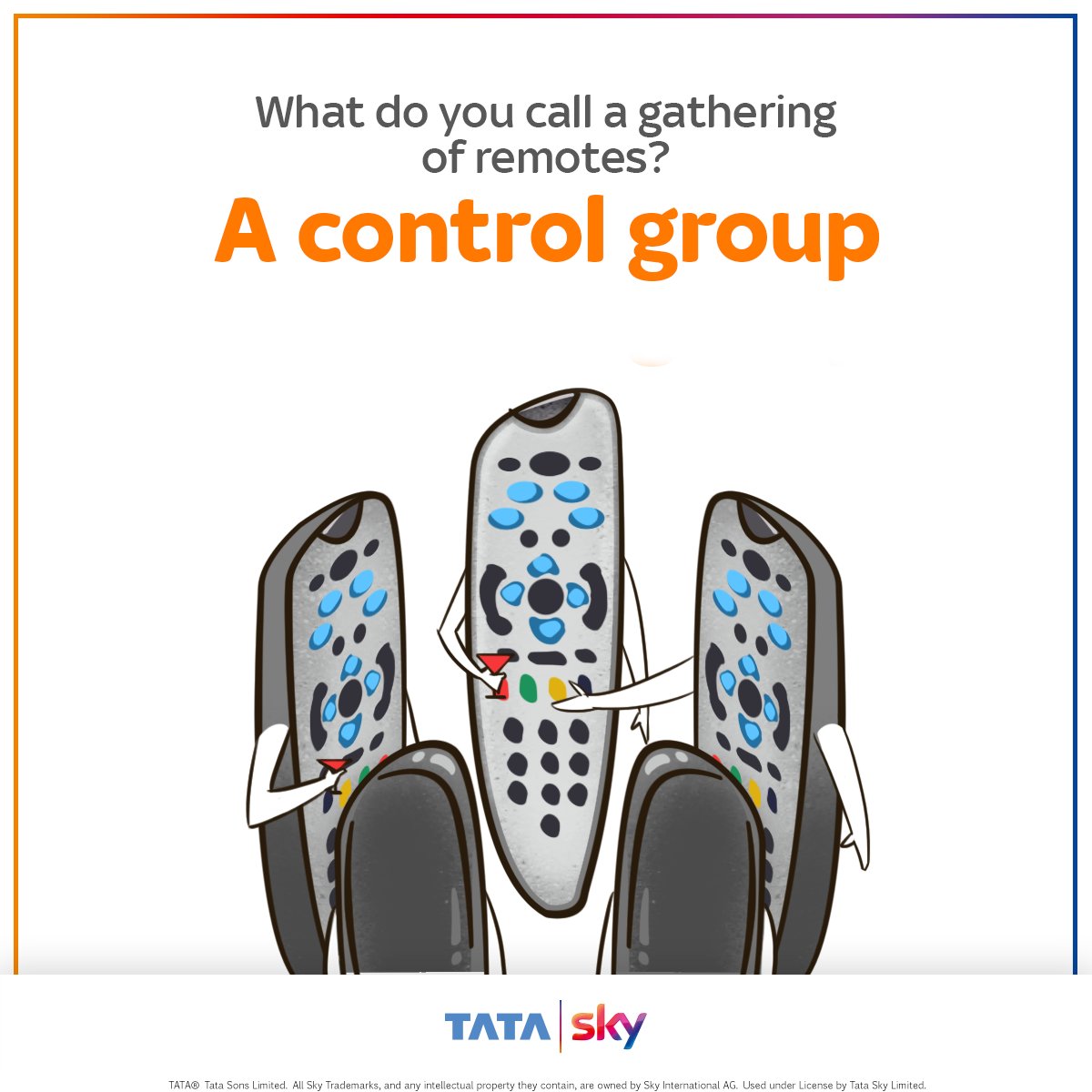 TataPlayin's tweet photo. When people are away, the remotes will play. 
We hope you like our remote sense of humor with these puns. #RemoteSeries https://t.co/raxECAVWvv