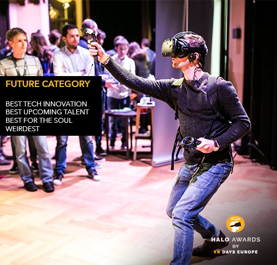 VRDays's tweet photo. Still haven’t applied for Halo Awards? Submit your best work and grab the Golden Halo for Future Category! https://t.co/27VZSFbvMM #VRDays https://t.co/8sTY4z1aLi