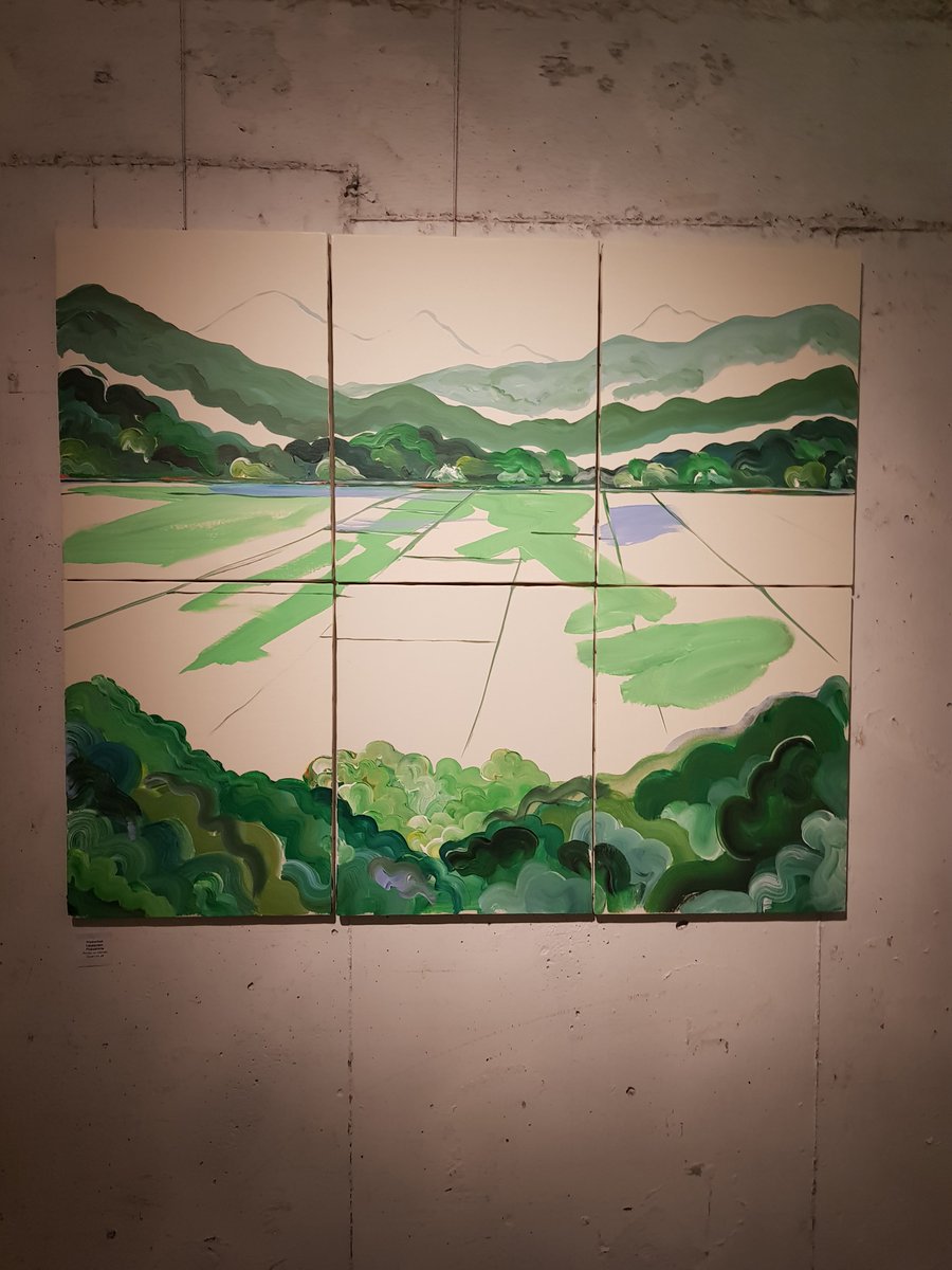 zoiaskoropadenk's tweet photo. Pick from current exhibition @Tokyo @Ginza #intellectuallandscape @Fukushima. #hexaptych #acrylicpainting by #zoiaskoropadenko https://t.co/5vX2dgBht0