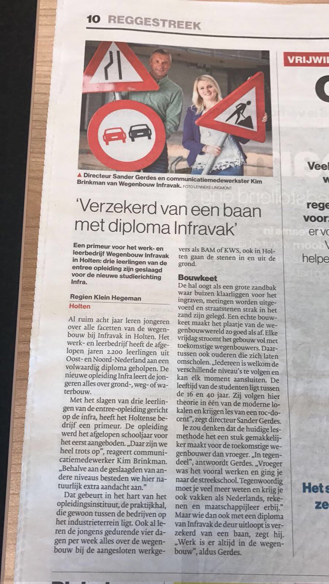 Nog plekken beschikbaar voor aankomende vakmannen in de wegenbouw! infravak.nl/aanmelden